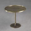 Bark End Table in Brass, Angle
