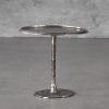 Bark End Table in Silver (Small), Front