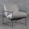 Trento Chair in Grey, Angle