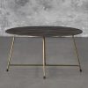 Wave Coffee Table in Brass, Angle