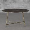 Wave Coffee Table in Brass, Front