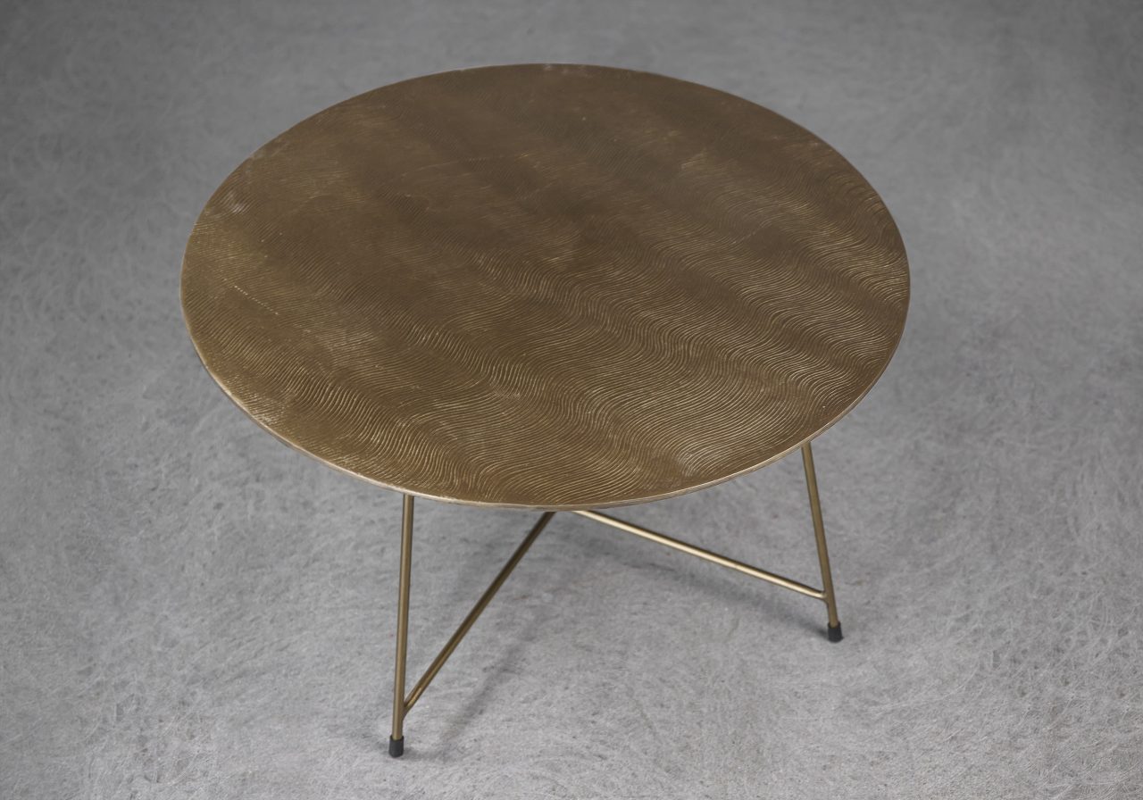 Wave Coffee Table in Brass, Top
