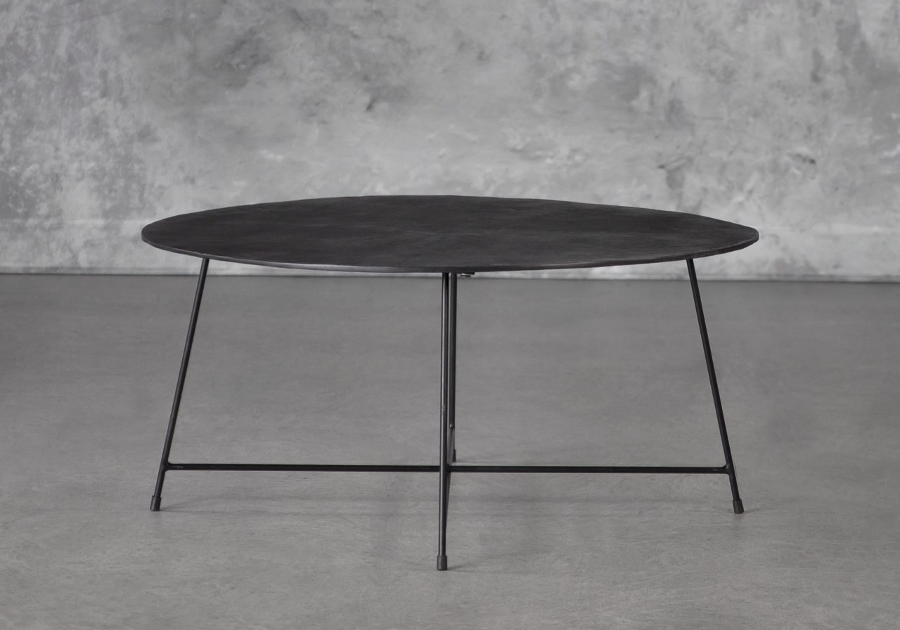 Wave Coffee Table in Bronze, Angle