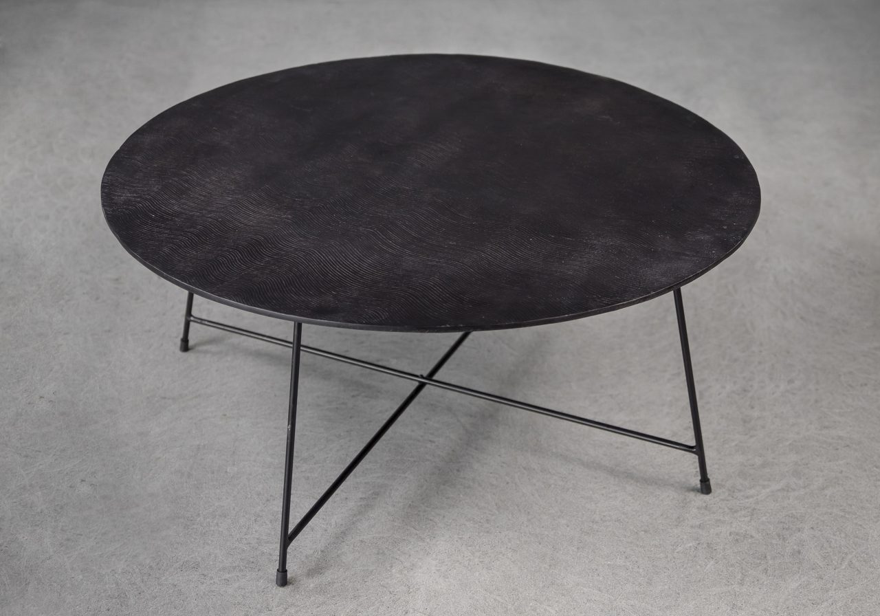 Wave Coffee Table in Bronze, Top, Angle