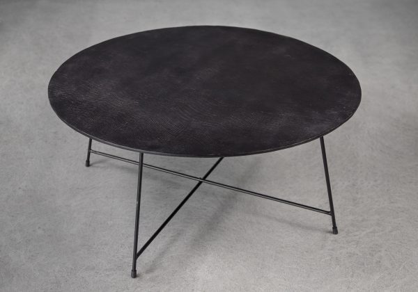 Wave Coffee Table in Bronze, Top, Angle