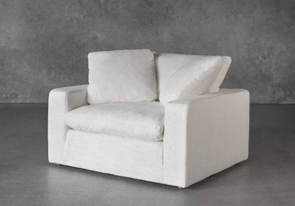 Austin Large Chair in Alex White, Angle