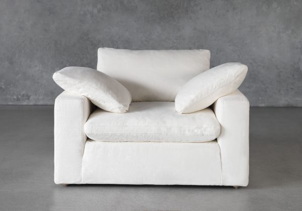 Austin Large Chair in Alex White, Front Austin Large Chair in Alex White, Front
