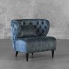 Becky Accent Chair in Teal, Angle