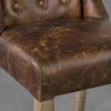 Kate Dining Chair in Brown, Close Up