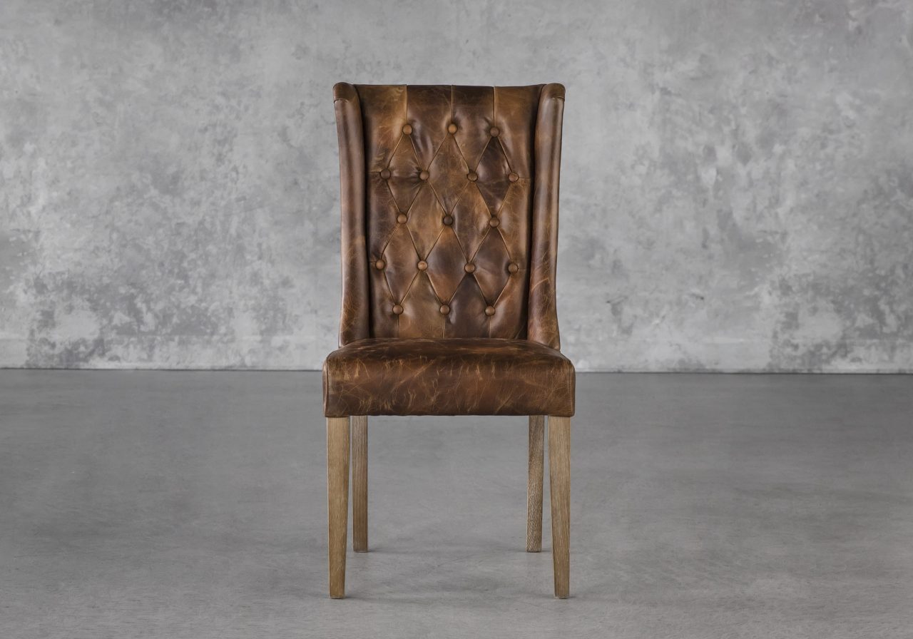Kate Dining Chair in Brown, Front