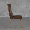 Kate Dining Chair in Brown, Side