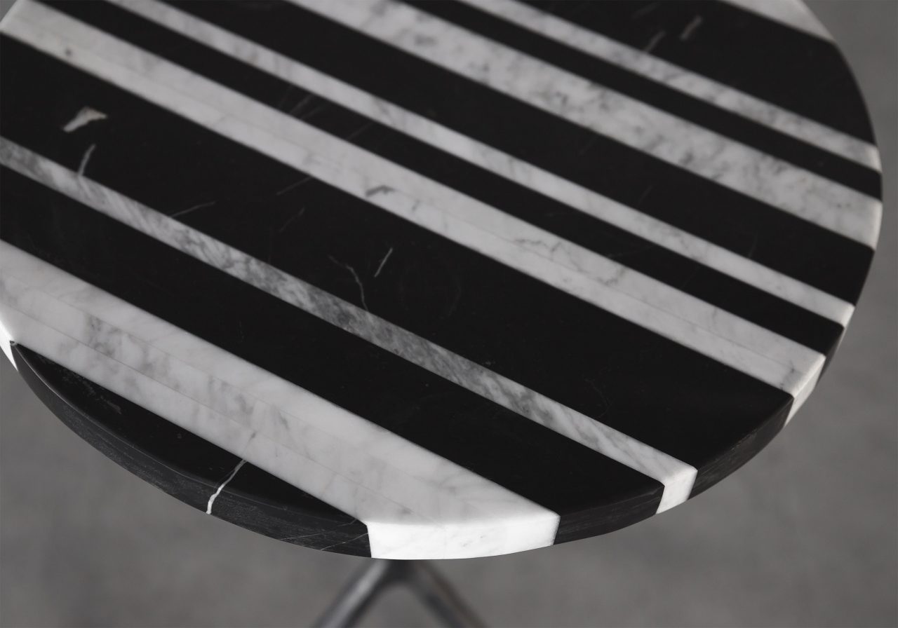 Marble End Table, Close Up