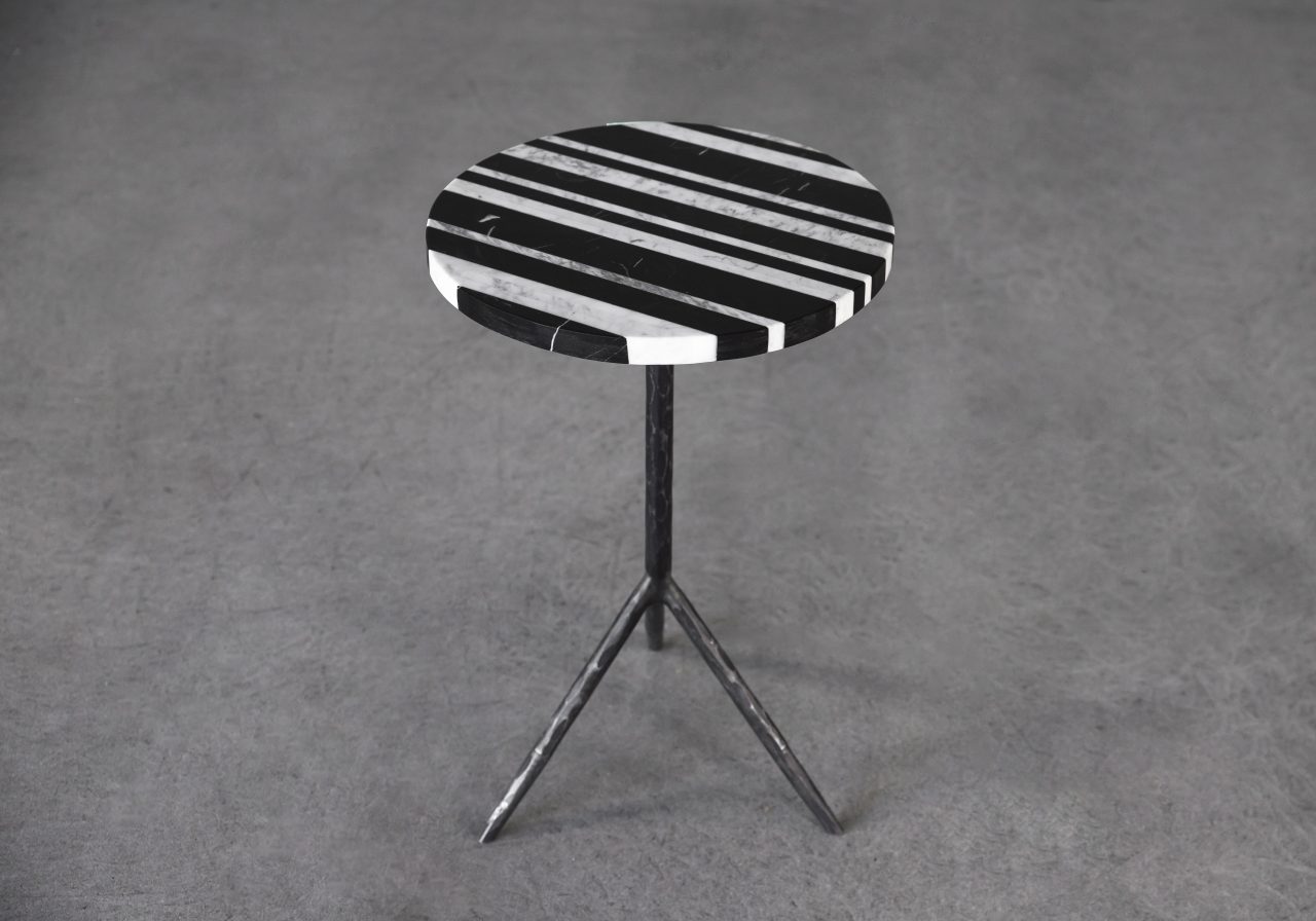 Marble End Table, Top, Angle