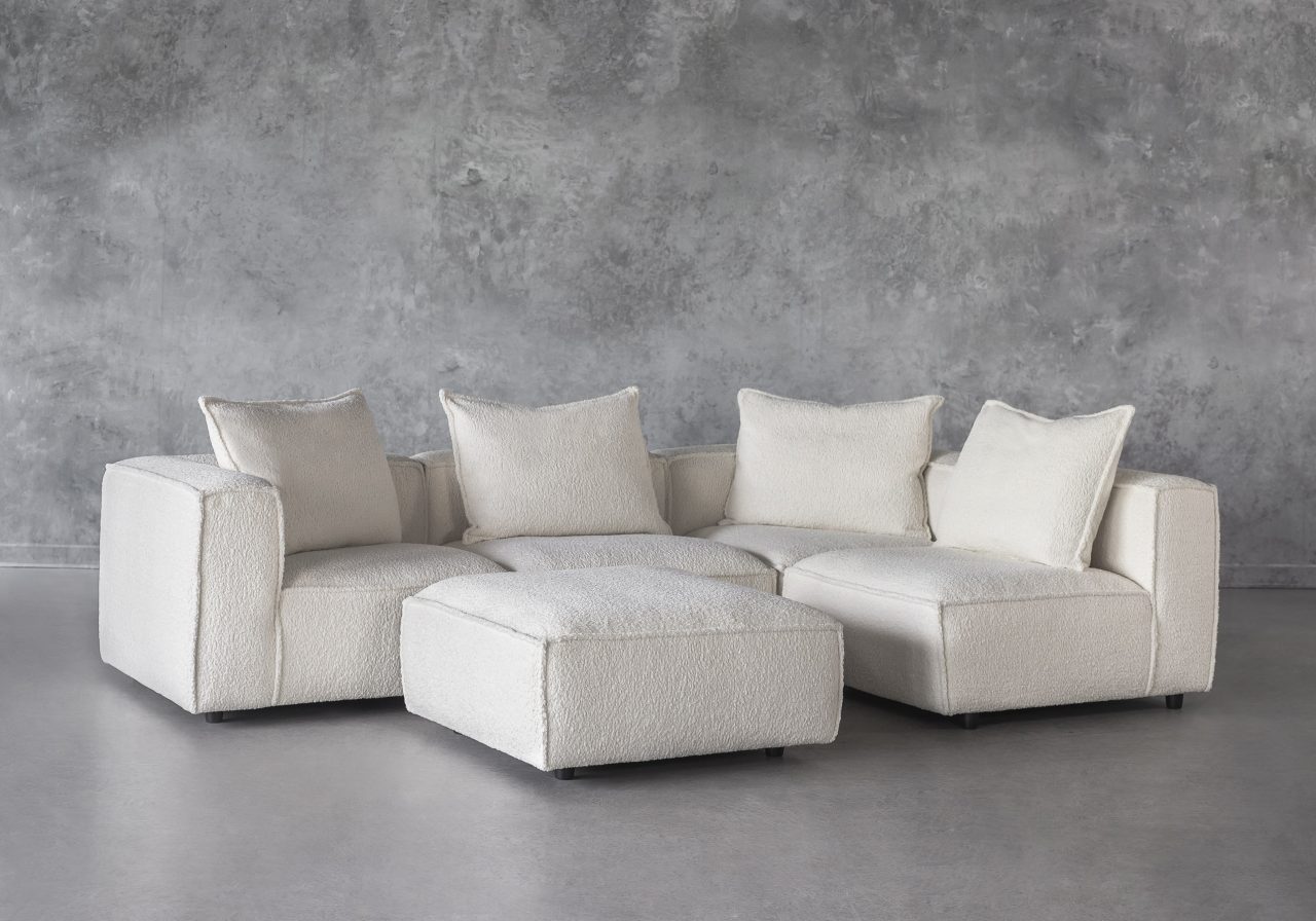 Shauna Sectional in Natural, Ottoman, Angle