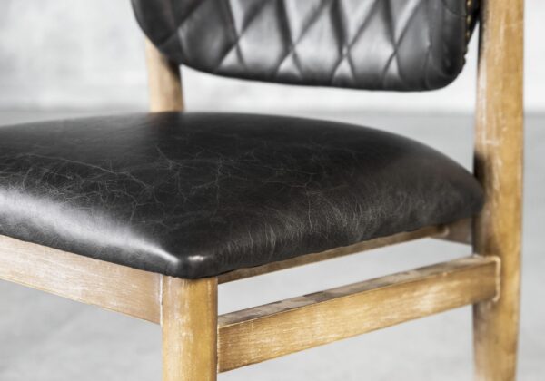 Rowa Dining Chair in Black, Close Up