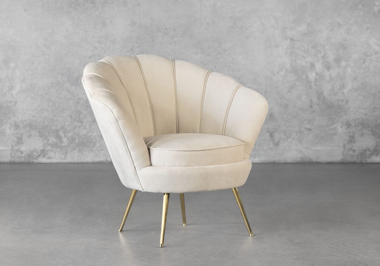 Shell Chair in Beige, Angle