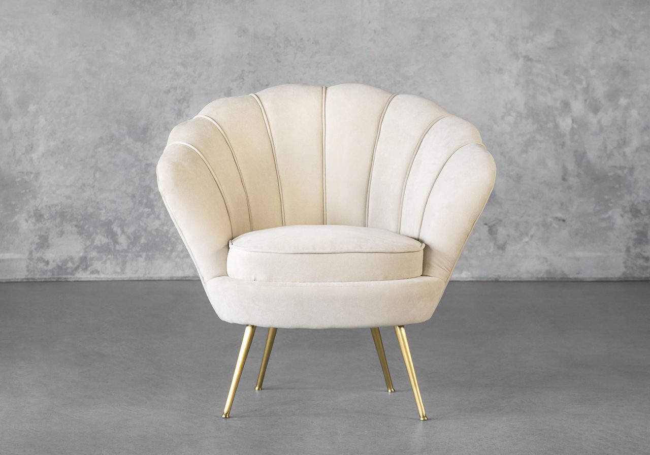 Shell Chair in Beige, Front