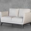 Leo Loveseat, Stucco, Fabric, Angle
