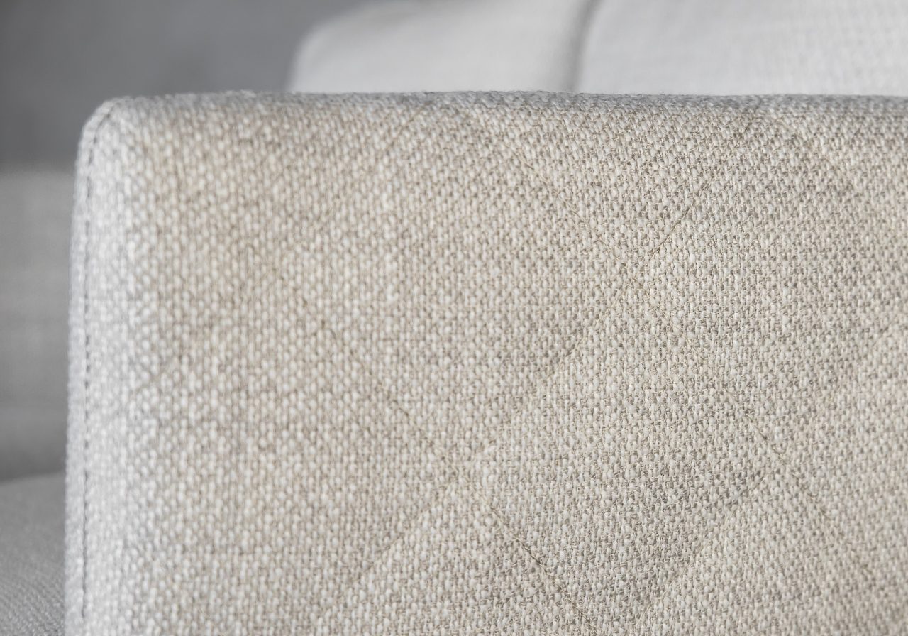Leo Loveseat, Stucco, Fabric, Detail