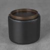 Harry Ottoman, Black, Angle, Tray