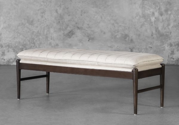 Soma Bench, Linen, Angle