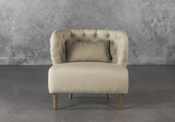 Becky Chair, Linen, Front