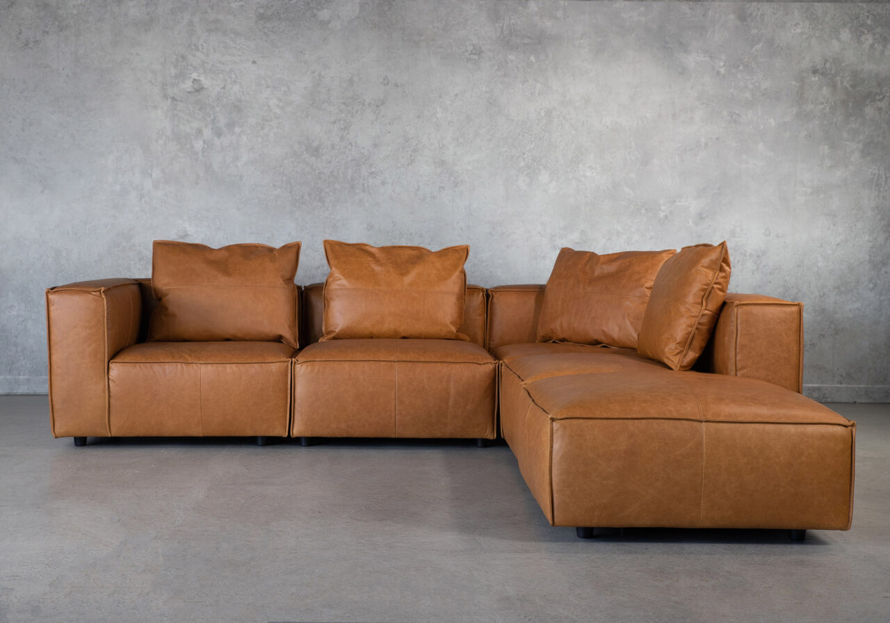 Shauna Sectional in Camel, Front