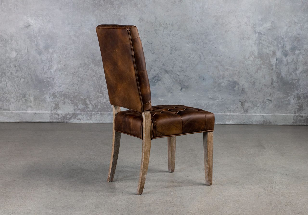 Lorena Dining Chair in Leather, Back