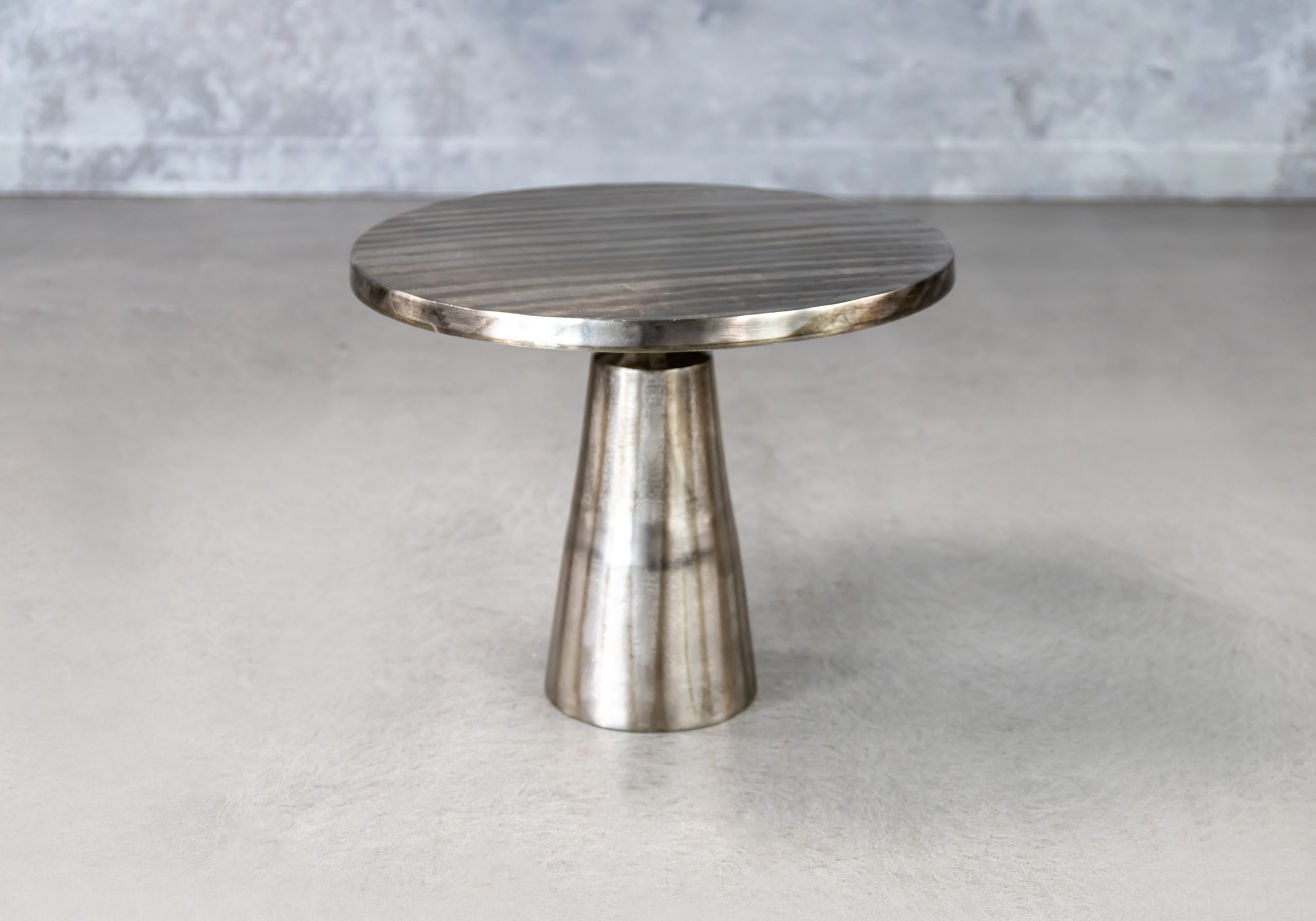 Holt End Table Silver Angle