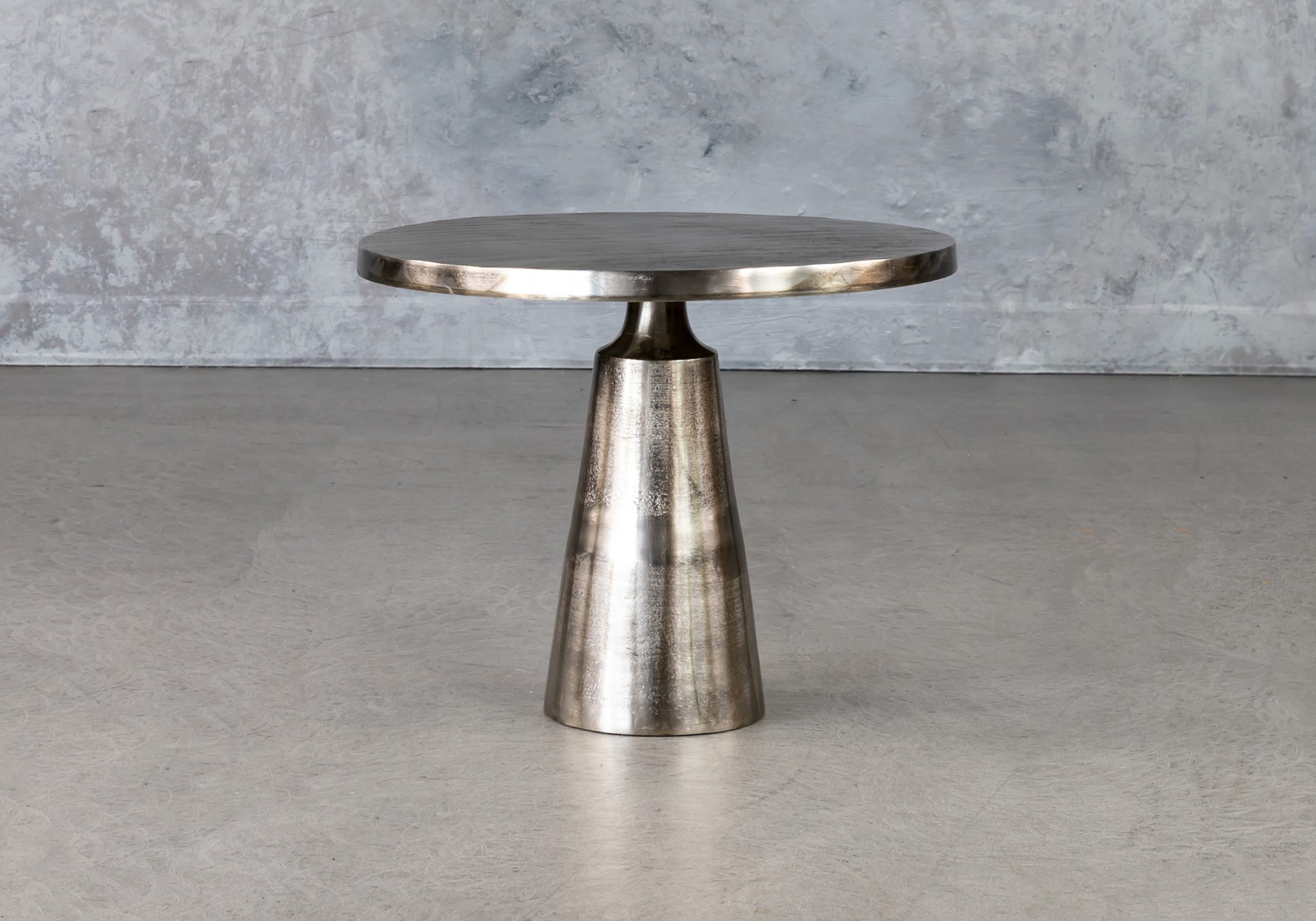 Holt End Table Silver Front.