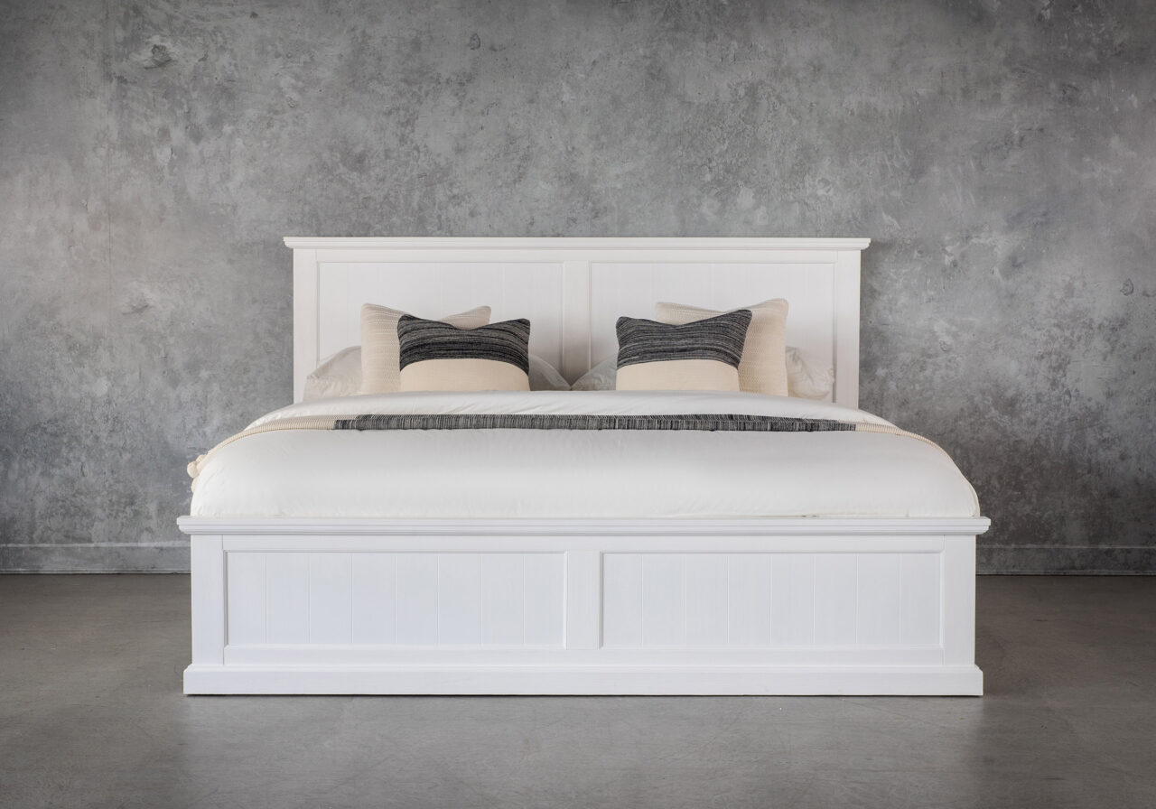 Lewis Bed, White, Front