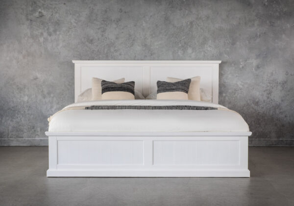 Lewis Bed, White, Front