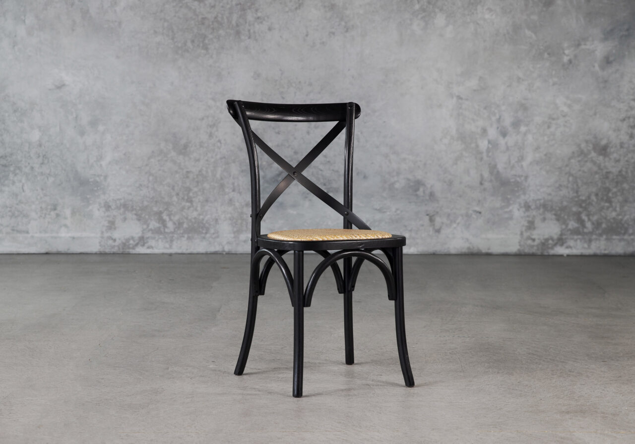 Avenue Dining Chair in Black, Angle