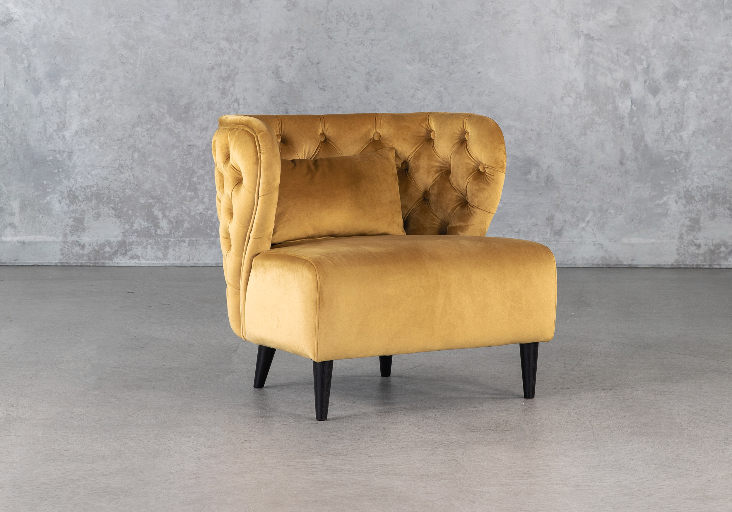 Becky Chair Mustard Angle