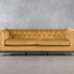 Danika Sofa in Mustard, Front