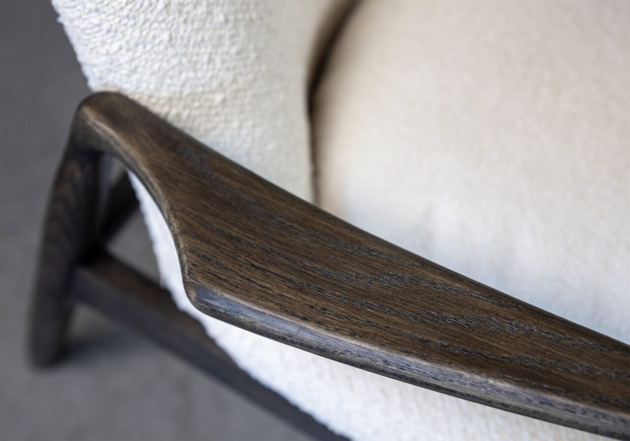 Hershey Chair in Cream, Close Up