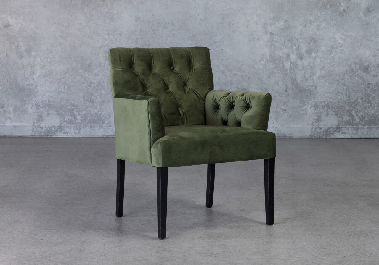 Jeanette Chair in Green, Angle