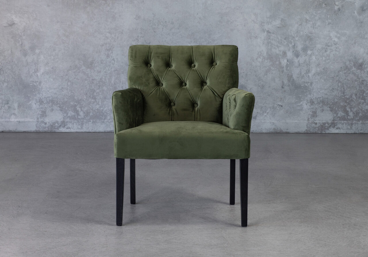Jeanette Chair in Green, Front