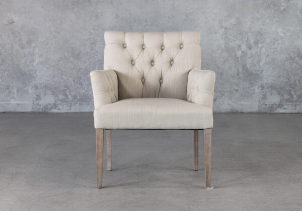 Jeanette Chair in Linen, Front