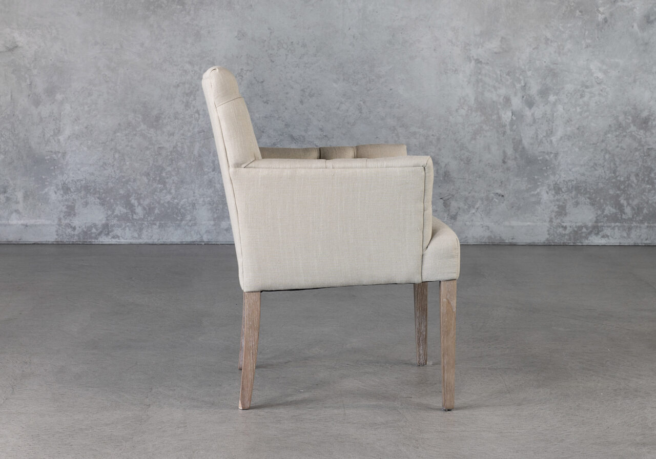 Jeanette Chair in Linen, Side
