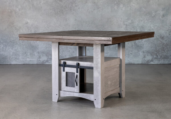 Pueblo Grey Counter Table, Angle