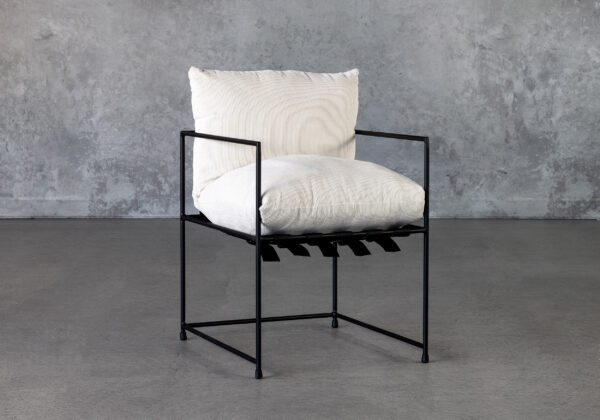 Trento Dining Chair in Cream, Angle