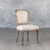 Elias Dining Chair in Cream, Angle