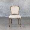 Elias Dining Chair in Cream, Front