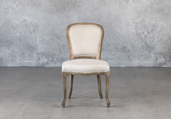 Elias Dining Chair in Cream, Front