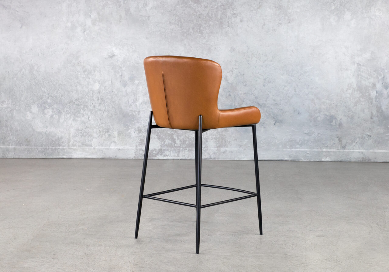 Glam Counter Stool in L.Brown-Back