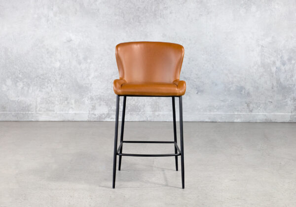 Glam Counter Stool in L.Brown, Front