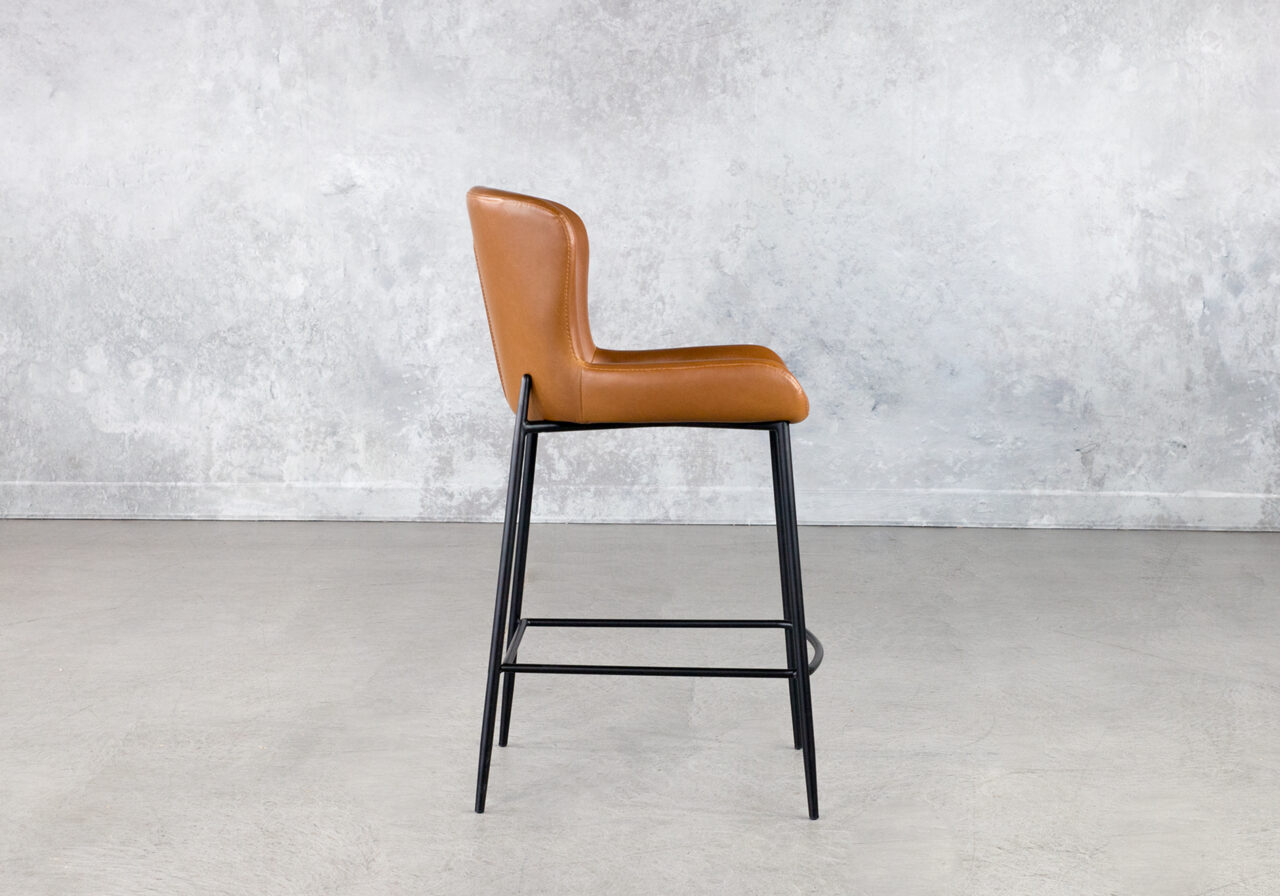 Glam Counter Stool in L.Brown, Side