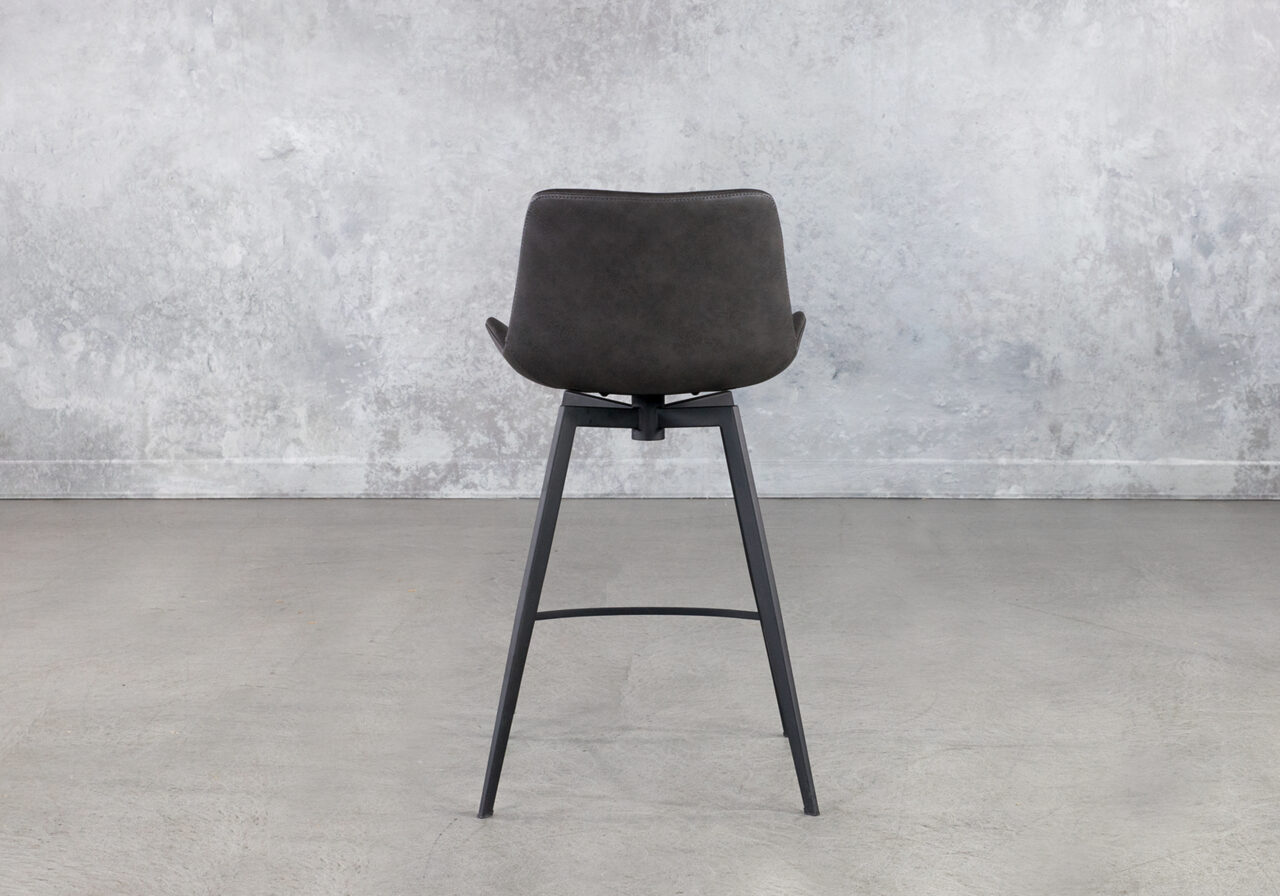 Hype Swivel Counter Stool in Grey, Back