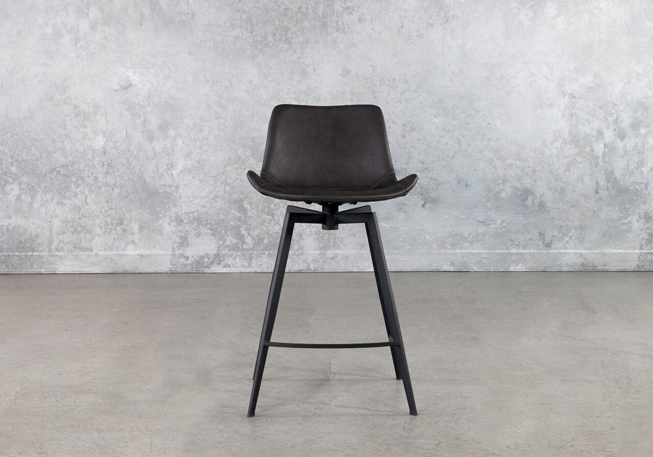 Hype Swivel Counter Stool in Grey, Front